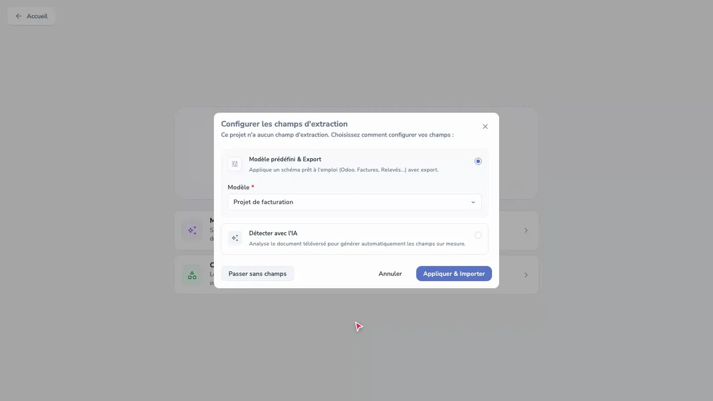 Appliquer un modèle