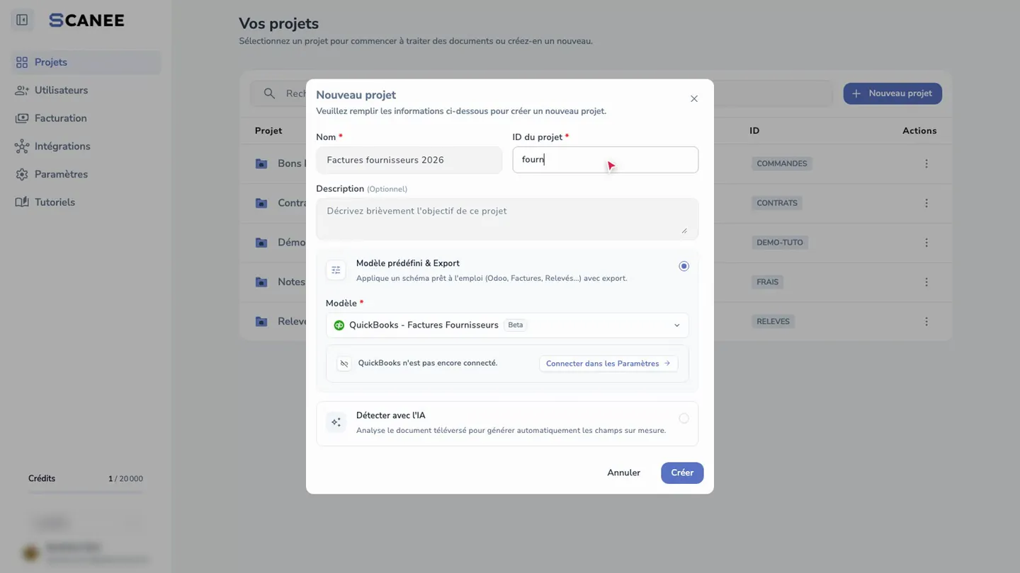 Nommer le projet
