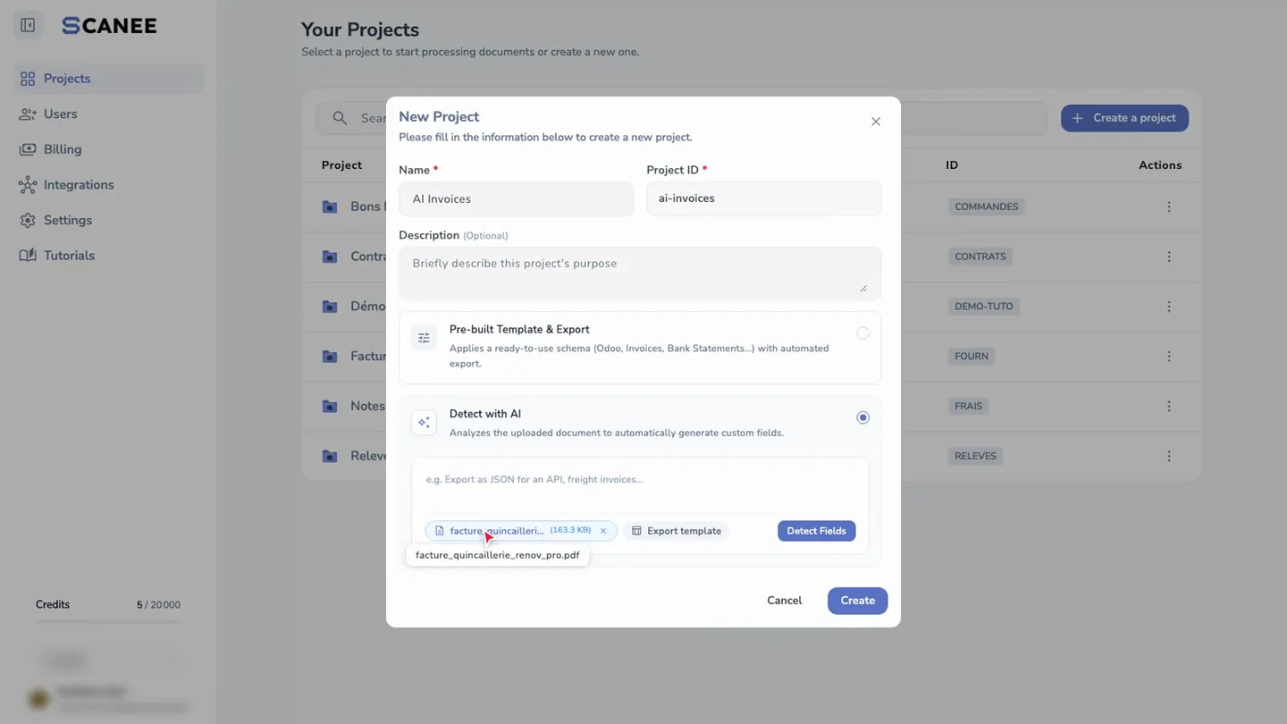 Attach a sample invoice