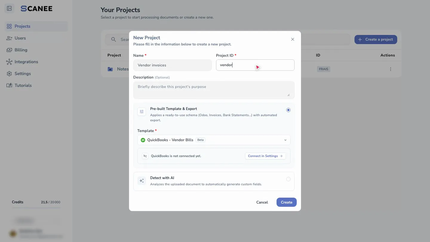 Create a project